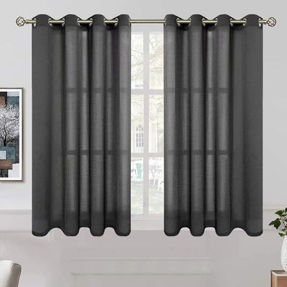 BGment Natural Linen Look Semi Sheer Curtains by BGment