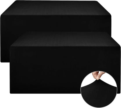 Nasitos 2 Pack Black Modern Rectangular Spandex & Polyester Blend Tablecloths by Nasitoshomedecor