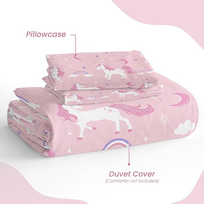SANDJEST Unicorn Duvet Cover Sets Full Size - Image 4