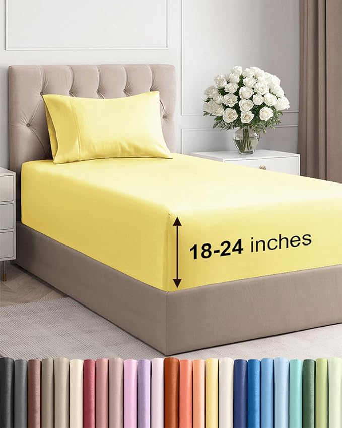 Extra Deep Pocket Twin XL Sheets by CGKUnlimited