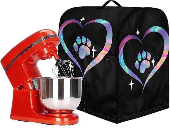 Dog Paw Heart Print Mixer Cover Stand Mixer Dust Proof Covers - Image 3