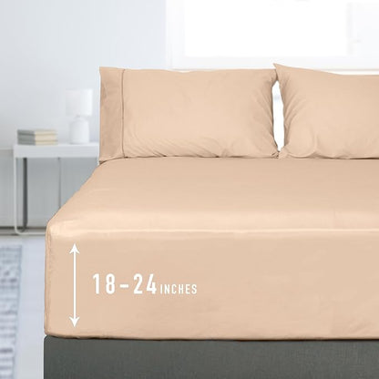 Sunflower Queen Fitted Sheet, 1-Piece Extra Deep Pocket Fitted Bottom Sheet 22" by SunflowerHometexUS