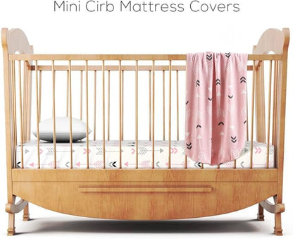 Stretchy Fitted Pack n Play Playard Sheet Set BROLEX 2 Pack Portable Mini Crib - Image 4