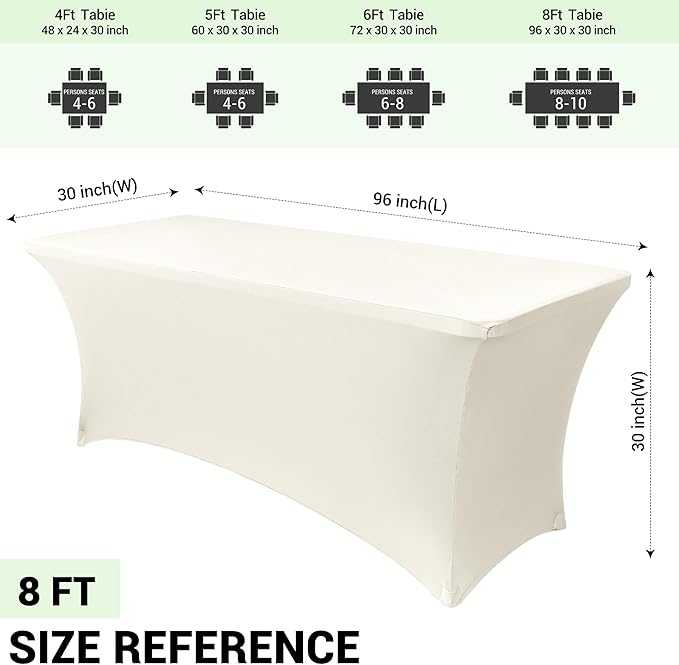 Obstal 8Ft Stretch Spandex Table Cover - Image 4
