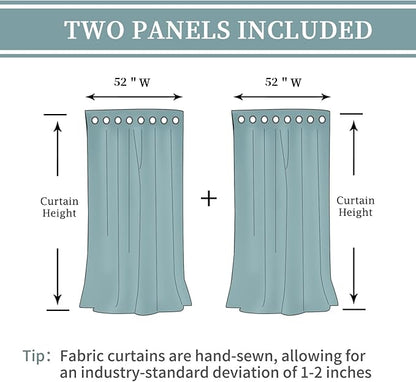BGment Opaque Semi Sheer Curtains - Image 7