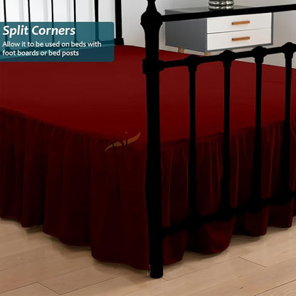 Shreem Linen Ruffled Bed Skirt - Image 2