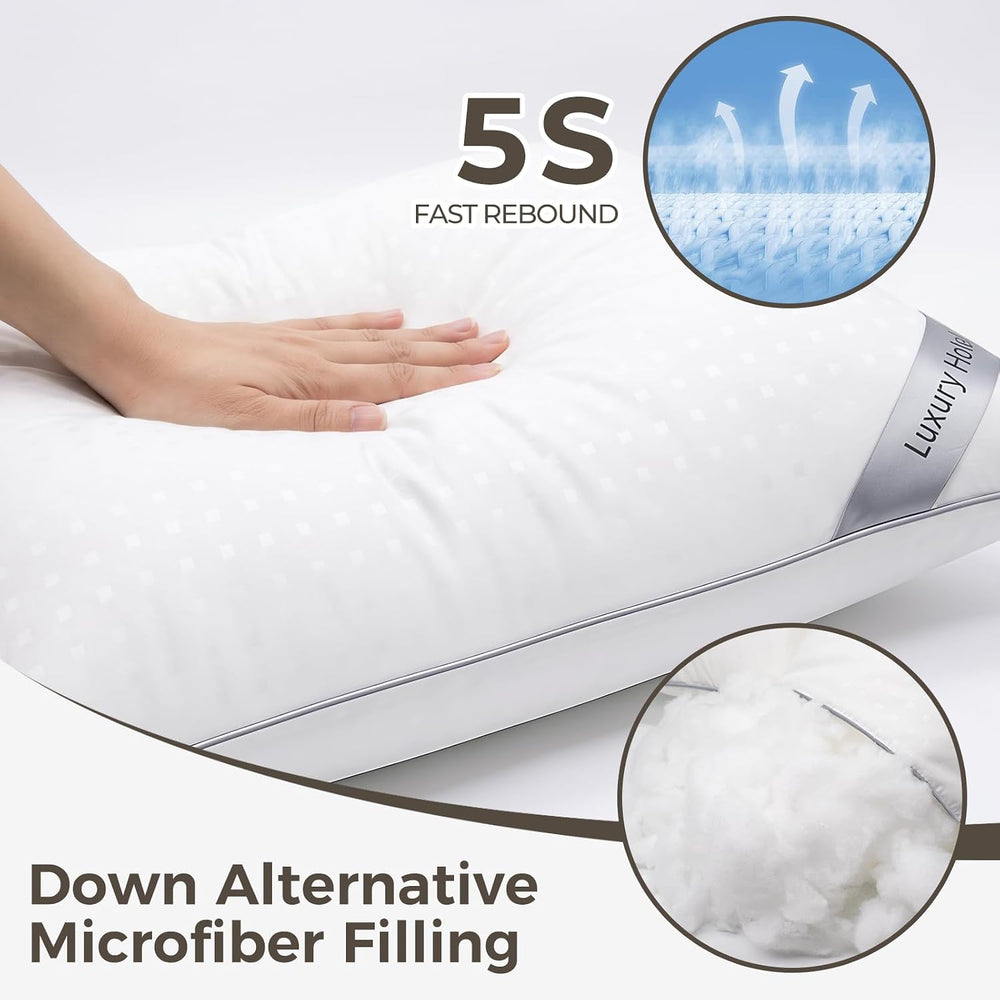 HIMOON Bed Pillows for Sleeping Set of 4,Standard Size Cooling Pillows 4 Pack...