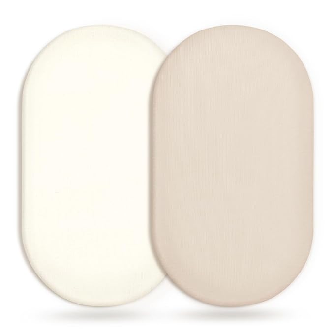 GRSSDER Stretchy Ultra Soft Fitted Bassinet Sheet 2 Pack, Universal Fit by BUYNOW