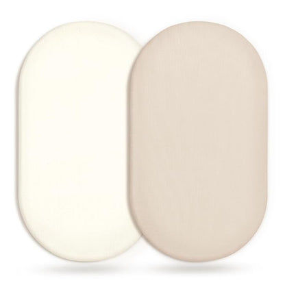 GRSSDER Stretchy Ultra Soft Fitted Bassinet Sheet 2 Pack, Universal Fit by BUYNOW