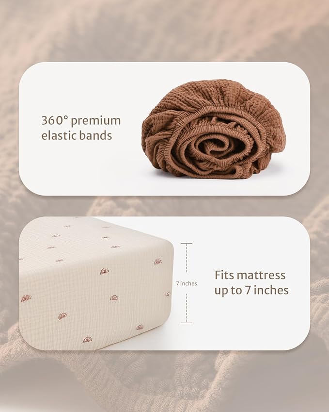 Blissful Diary Muslin Crib Sheets - Image 5