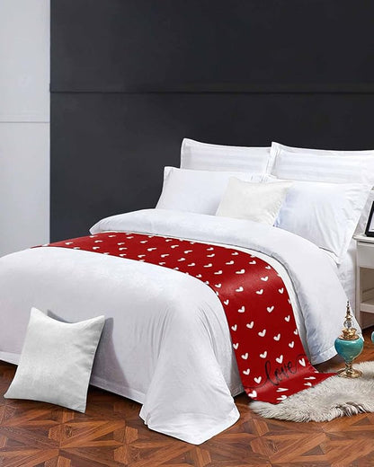 Valentine's Day White Love Hearts Bed Runners - Image 4