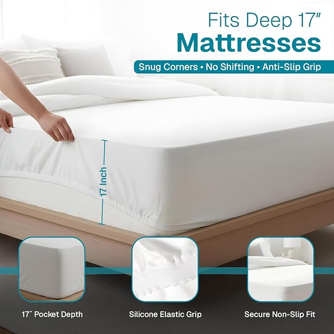 Fabdreams Organic Cal King Size Waterproof Mattress Protector, Temperature - Image 6