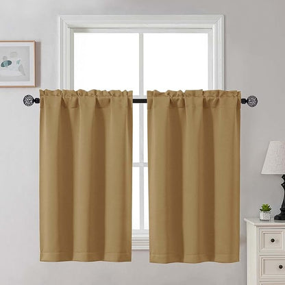 Gwine Short Curtains for Bedroom 45 Inches Long, Short Half Window Kitchen by Gwine