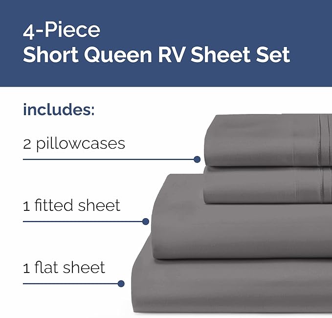 RV Short Queen Sheet Set 60 X 75 - Image 2