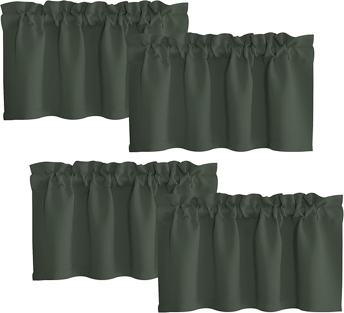 NICETOWN 4 Panels Farmhouse Kitchen Christmas Valance by NICETOWN