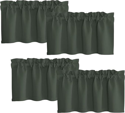 NICETOWN 4 Panels Farmhouse Kitchen Christmas Valance by NICETOWN
