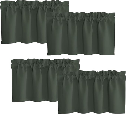 NICETOWN 4 Panels Farmhouse Kitchen Christmas Valance by NICETOWN
