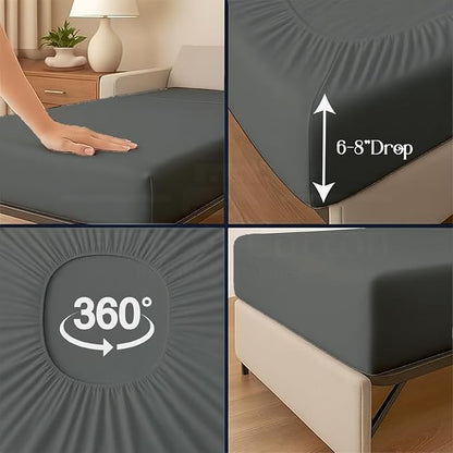 Sleeper Sofa 4 Piece Bed Sheet Set Premium Quality 100% Cotton 500 Thread Count - Image 9