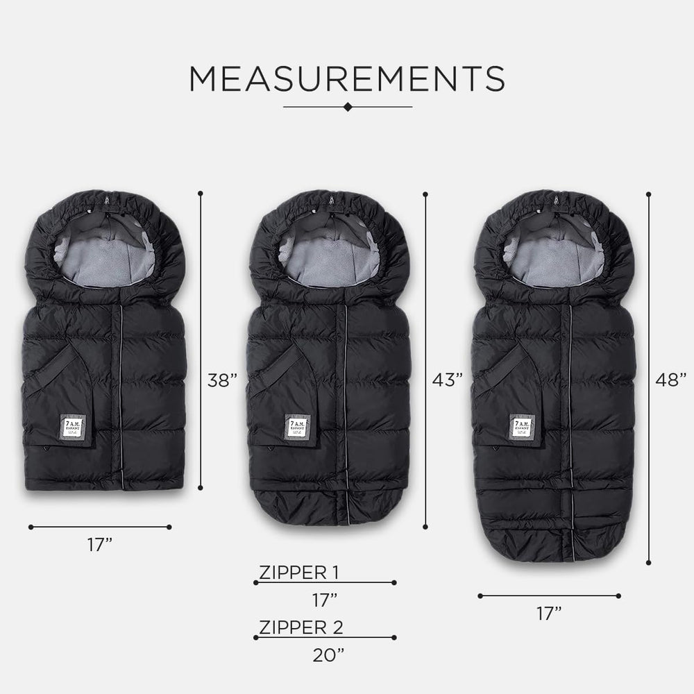 7AM Enfant Blanket 212 Evolution, Universal Adjustable Footmuff, 6M-4T