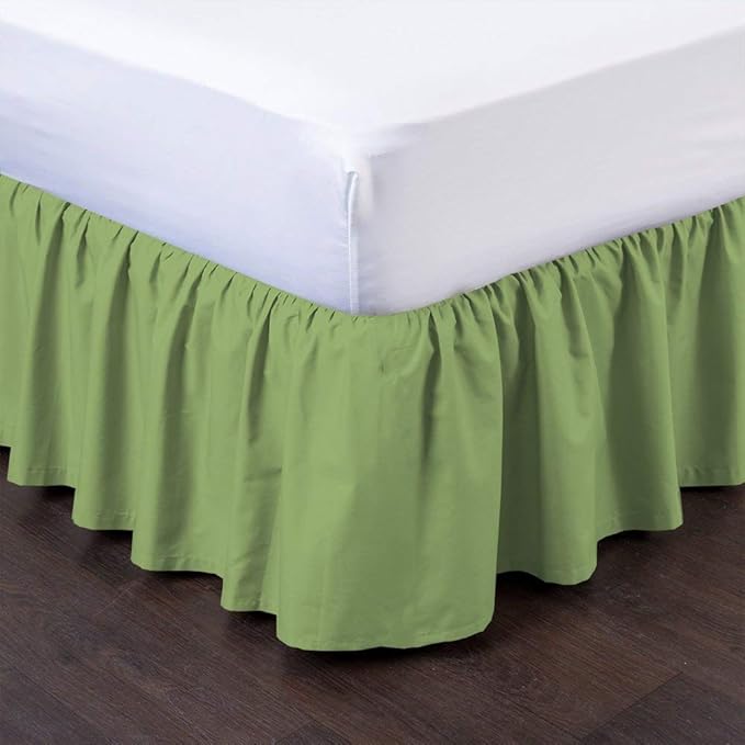 Bed Skirt - Ruffled Bed Skirt 12 Inch Drop Dust Ruffle - Dust Ruffle Bedskirt by Unknown