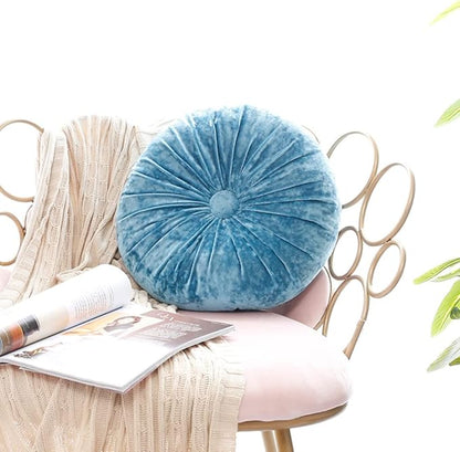 S_SSOY Round Throw Pillow for Couch Pumpkin Velvet Decorative Small Floor - Image 2