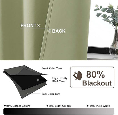 Gwine Sage Green Blackout Curtains - Image 2