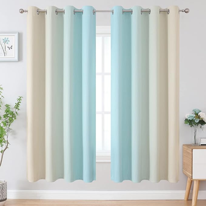 Estelar Textiler Full Room Darkening Gradient Blackout Curtains 72 Inch Length - Image 2