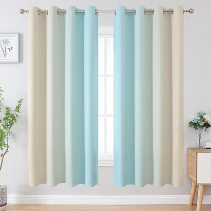 Estelar Textiler Full Room Darkening Gradient Blackout Curtains 72 Inch Length - Image 2