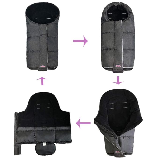 German Designed Winter Tour Waterproof Stroller Footmuff, Width Adjustable - Image 4
