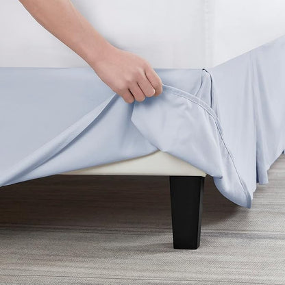 Nestl Ice Blue Twin Bed Skirt - Image 5