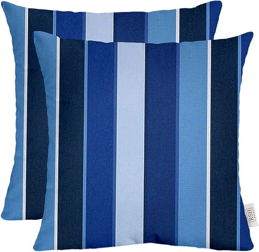 RSH DECOR: Sunbrella Square Throw Pillows Set of 2 | 20" x 20" | Water and by RSHDECOR