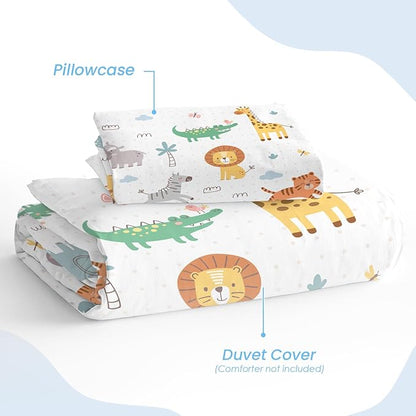 SANDJEST Animal Duvet Cover Sets Twin Size - Image 4
