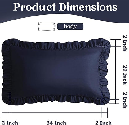 KKJIAF Ruffle Body Pillow Cases Set of 1, Ruffled Pillow Covers - Image 3