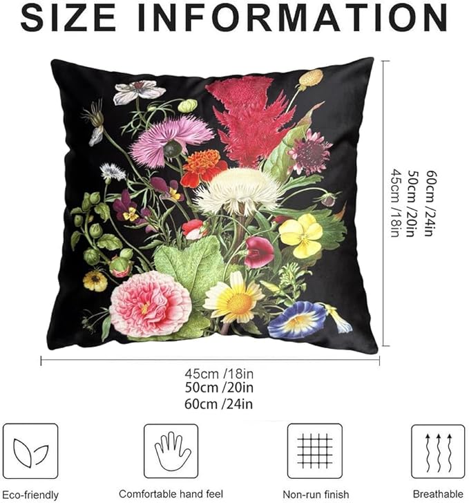 Elegant Velvet Floral Pillow Cover Double Sides Handmake Big Size Flower - Image 2