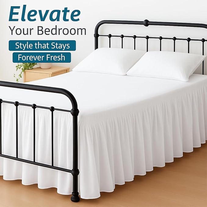 Shreem Linen Ruffled Bed Skirt - Image 3