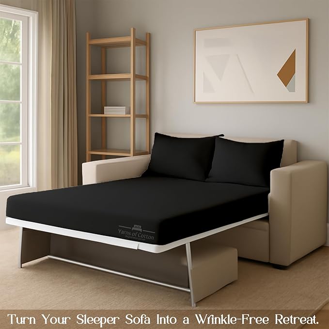 Sleeper Sofa 4 Piece Bed Sheet Set Premium Quality 100% Cotton 500 Thread Count - Image 7