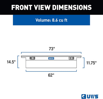 uws ec10611 pull handle 72-inch heavy-wall aluminum truck, close-up detail