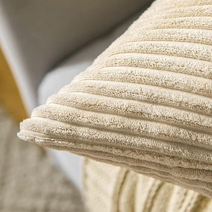 MIULEE Pack of 2 Corduroy Pillow Covers 12 x 20 Inch Lumbar Throw Pillow Covers - Image 2