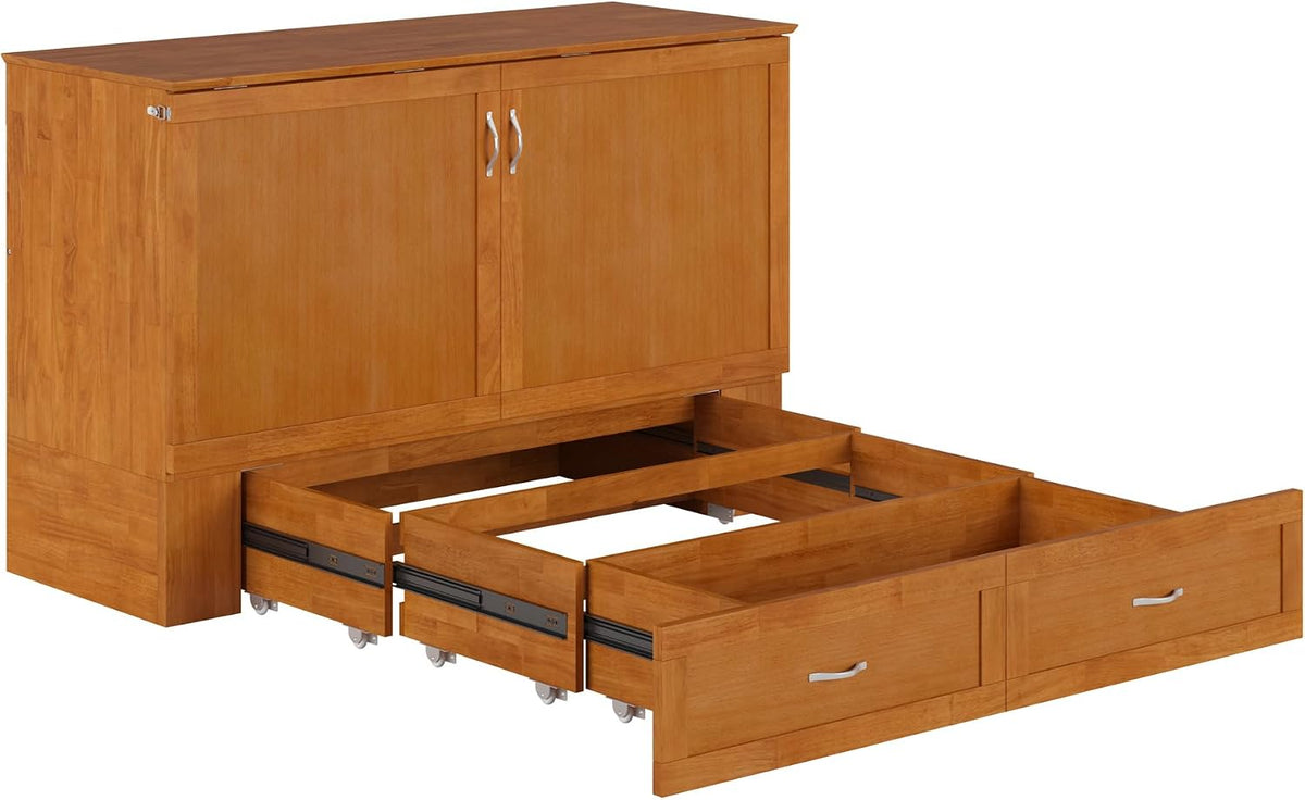 afi, hamilton queen murphy bed chest with 6", view 13