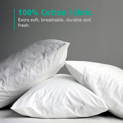 APSMILE Organic 18x18 Feather Down Throw Pillow Inserts Set of 2, 100% Cotton - Image 5