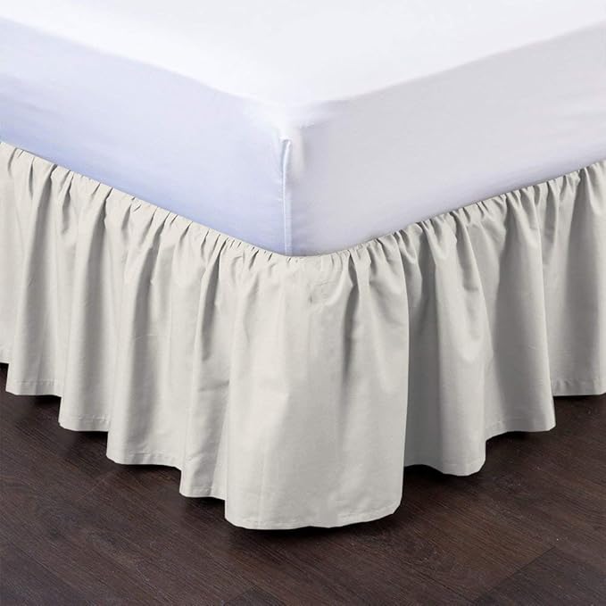 Ruffled Bed Skirt 18 Inch Drop Dust Ruffle by Unknown