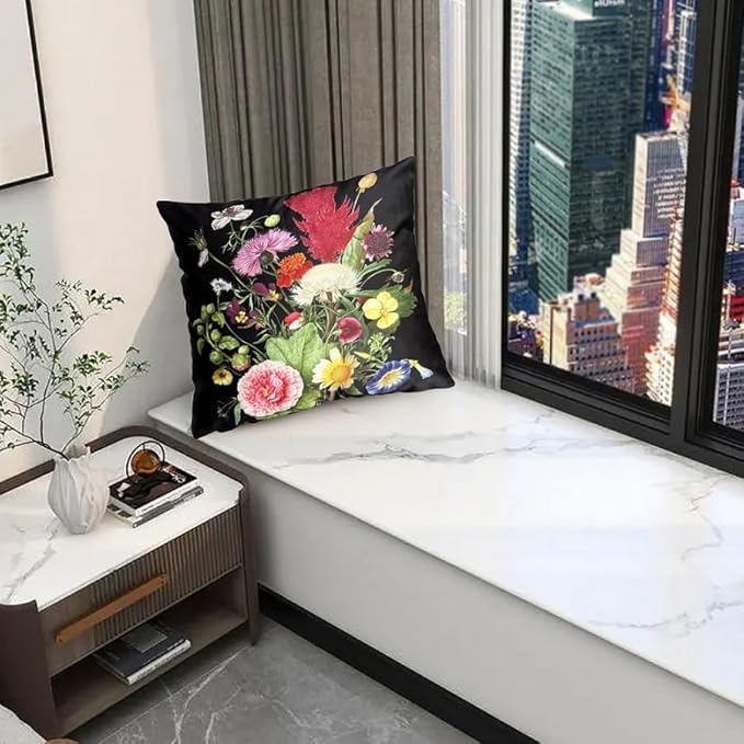 Elegant Velvet Floral Pillow Cover Double Sides Handmake Big Size Flower - Image 5