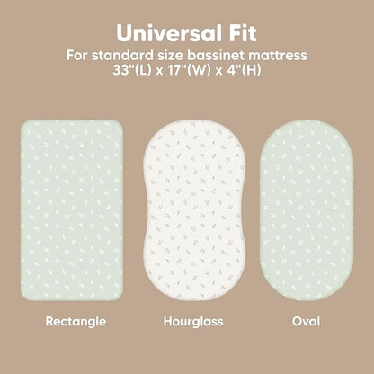2-Pack Baby Bassinet Sheets Girl, Boy - Image 3