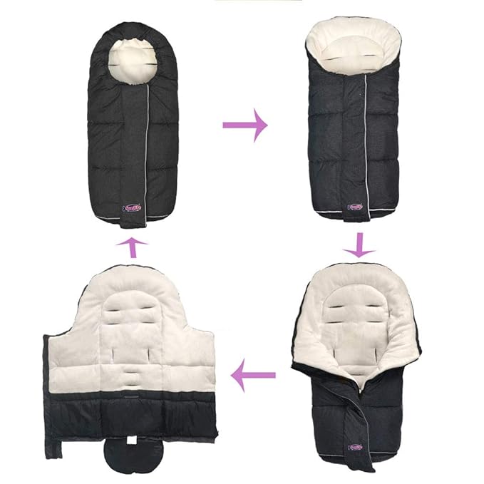 funlife Width Adjustable Universal Stroller Footmuff Designed - Image 3