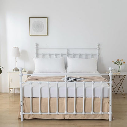 Bed Skirt, Bed Skirt Queen Size, Pleated Waffle Weave Bed Skirt - Image 5