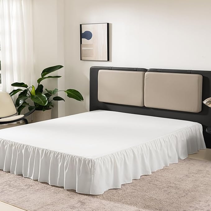 TSUTOMI Bed Skirt Twin Size Ruffled Bed Skirt - Image 6