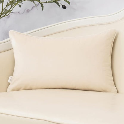 Yangest Beige Throw Pillow Cover Velvet Cushion Cover Branches Rectangular - Image 2