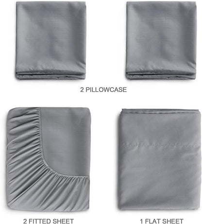 SPRINGSPIRIT Twin XL Sheet Sets, 4 Piece Bed Sheets Set Deep Pockets, Super - Image 5