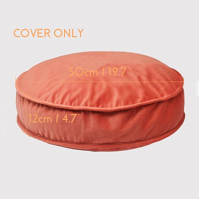 Round Floor Pillow Cover Velvet Throw Seating Pouf Yoga Meditation Cushion - Image 3