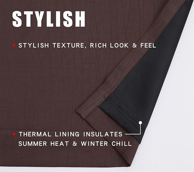 G2000 100% Blackout Curtains for Bedroom Living Room Curtains 84 Inches Long - Image 4